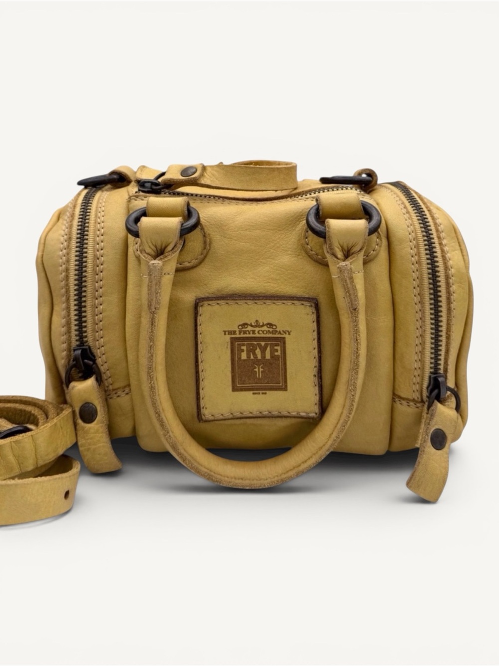 Frye Brooke Mini Speedy Satchel in Sunflower Yellow